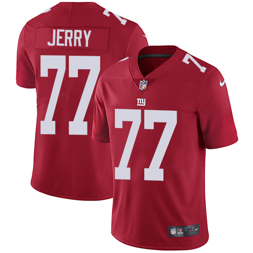 Men's Nike New York Giants #77 John Jerry Red Alternate Vapor Untouchable Limited Player NFL Jersey