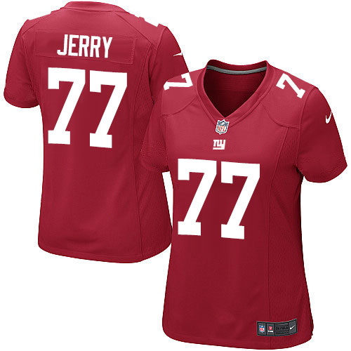 Women's Nike New York Giants #77 John Jerry Game Red Alternate NFL Jersey