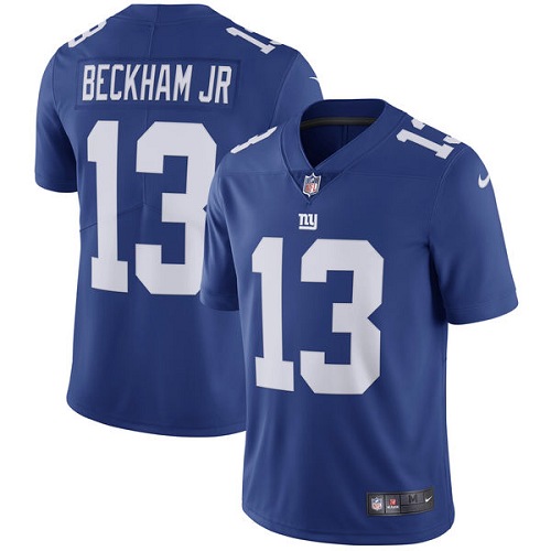 Men's Nike New York Giants #13 Odell Beckham Jr Royal Blue Team Color Vapor Untouchable Limited Player NFL Jersey
