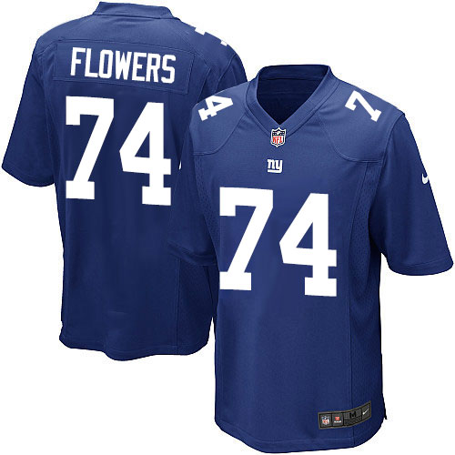 Men's Nike New York Giants #74 Ereck Flowers Game Royal Blue Team Color NFL Jersey