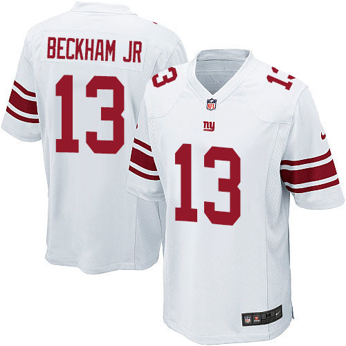 Men's Nike New York Giants #13 Odell Beckham Jr Game White NFL Jersey
