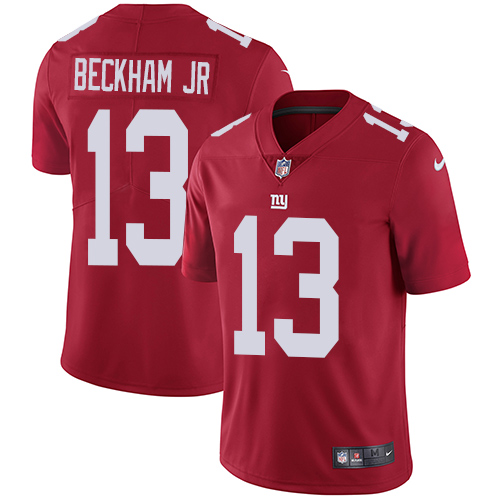 Men's Nike New York Giants #13 Odell Beckham Jr Red Alternate Vapor Untouchable Limited Player NFL Jersey