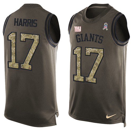 Men's Nike New York Giants #17 Dwayne Harris Limited Green Salute to Service Tank Top NFL Jersey