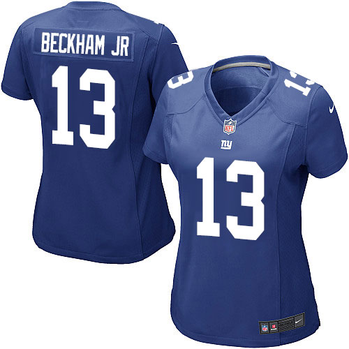 Women's Nike New York Giants #13 Odell Beckham Jr Game Royal Blue Team Color NFL Jersey