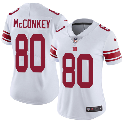 Women's Nike New York Giants #80 Phil McConkey White Vapor Untouchable Elite Player NFL Jersey