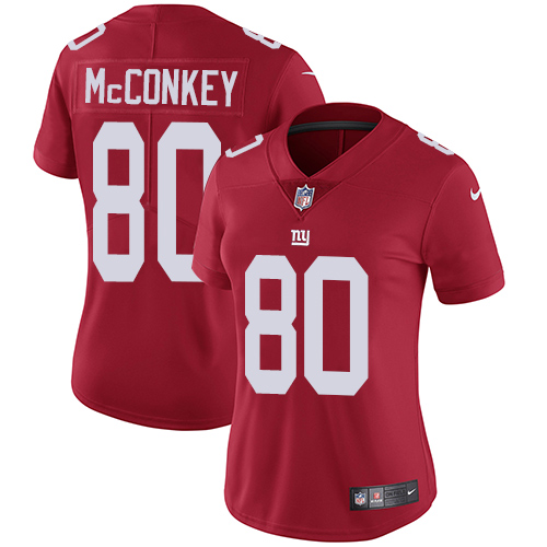 Women's Nike New York Giants #80 Phil McConkey Red Alternate Vapor Untouchable Limited Player NFL Jersey