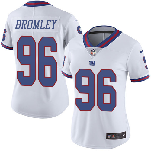 Women's Nike New York Giants #96 Jay Bromley Limited White Rush Vapor Untouchable NFL Jersey