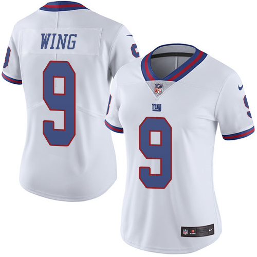 Women's Nike New York Giants #9 Brad Wing Limited White Rush Vapor Untouchable NFL Jersey