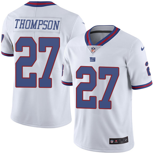 Men's Nike New York Giants #27 Darian Thompson Elite White Rush Vapor Untouchable NFL Jersey