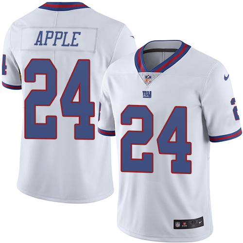 Men's Nike New York Giants #24 Eli Apple Elite White Rush Vapor Untouchable NFL Jersey