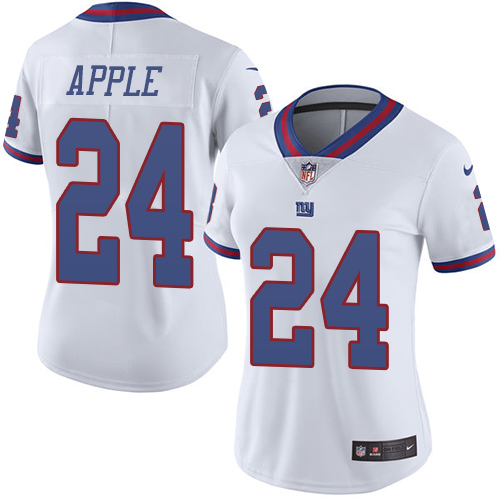 Women's Nike New York Giants #24 Eli Apple Limited White Rush Vapor Untouchable NFL Jersey