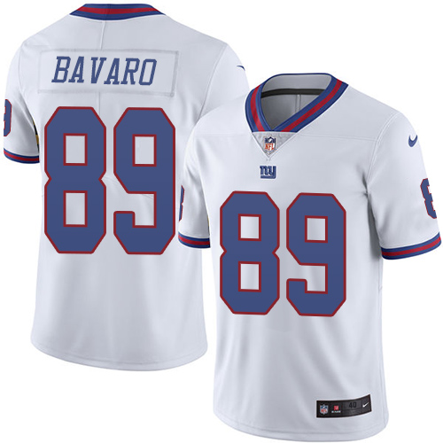 Men's Nike New York Giants #89 Mark Bavaro Elite White Rush Vapor Untouchable NFL Jersey