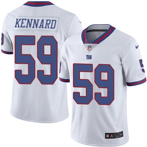 Men's Nike New York Giants #59 Devon Kennard Elite White Rush Vapor Untouchable NFL Jersey