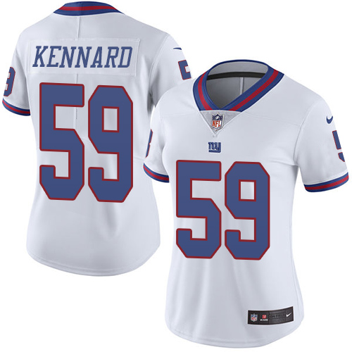 Women's Nike New York Giants #59 Devon Kennard Limited White Rush Vapor Untouchable NFL Jersey