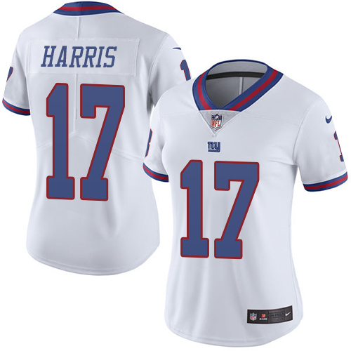 Women's Nike New York Giants #17 Dwayne Harris Limited White Rush Vapor Untouchable NFL Jersey
