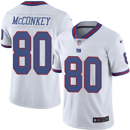 Men's Nike New York Giants #80 Phil McConkey Elite White Rush Vapor Untouchable NFL Jersey