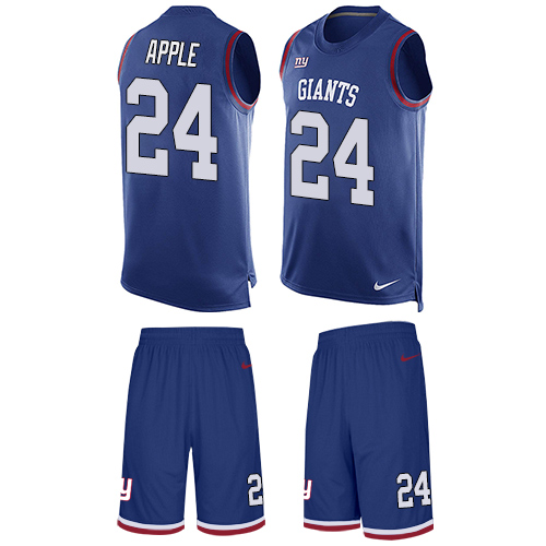 Men's Nike New York Giants #24 Eli Apple Limited Royal Blue Tank Top Suit NFL Jersey