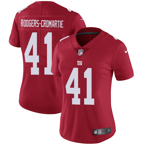 Women's Nike New York Giants #41 Dominique Rodgers-Cromartie Red Alternate Vapor Untouchable Limited Player NFL Jersey