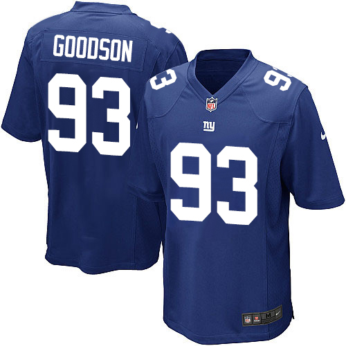 Men's Nike New York Giants #93 B.J. Goodson Game Royal Blue Team Color NFL Jersey