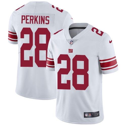 Youth Nike New York Giants #28 Paul Perkins White Vapor Untouchable Elite Player NFL Jersey