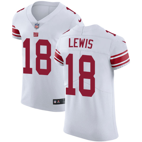 Men's Nike New York Giants #18 Roger Lewis White Vapor Untouchable Elite Player NFL Jersey