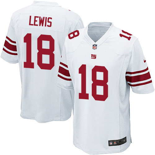 Men's Nike New York Giants #18 Roger Lewis Game White NFL Jersey