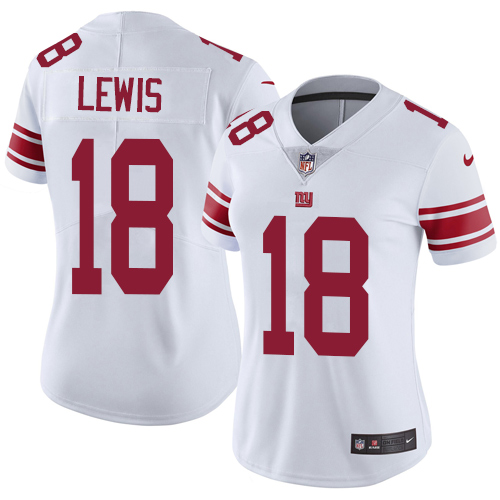 Women's Nike New York Giants #18 Roger Lewis White Vapor Untouchable Elite Player NFL Jersey