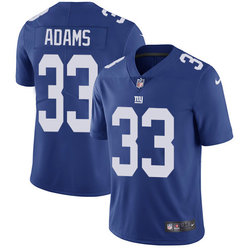Men's Nike New York Giants #33 Andrew Adams Royal Blue Team Color Vapor Untouchable Limited Player NFL Jersey