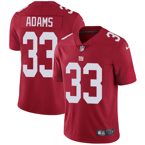 Men's Nike New York Giants #33 Andrew Adams Red Alternate Vapor Untouchable Limited Player NFL Jersey