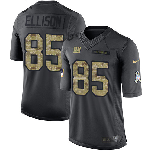 Men's Nike New York Giants #85 Rhett Ellison Limited Black 2016 Salute to Service NFL Jersey
