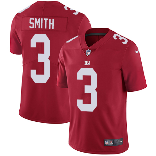 Youth Nike New York Giants #3 Geno Smith Red Alternate Vapor Untouchable Elite Player NFL Jersey