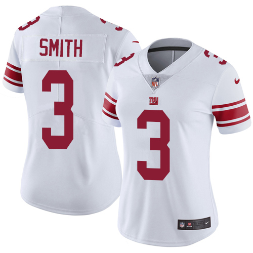 Women's Nike New York Giants #3 Geno Smith White Vapor Untouchable Elite Player NFL Jersey