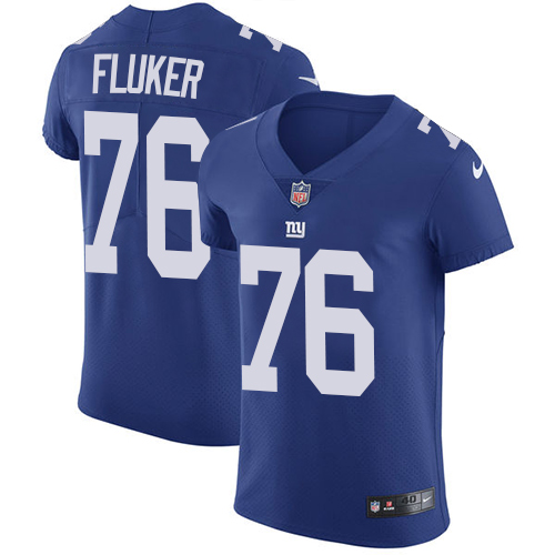 Men's Nike New York Giants #76 D.J. Fluker Royal Blue Team Color Vapor Untouchable Elite Player NFL Jersey