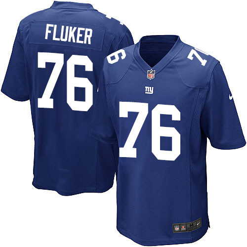 Men's Nike New York Giants #76 D.J. Fluker Game Royal Blue Team Color NFL Jersey