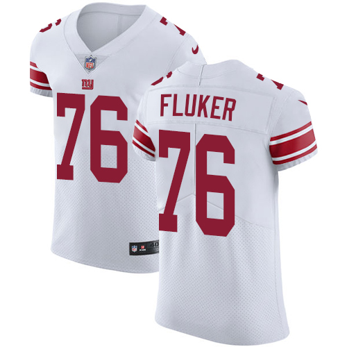 Men's Nike New York Giants #76 D.J. Fluker White Vapor Untouchable Elite Player NFL Jersey