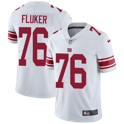 Men's Nike New York Giants #76 D.J. Fluker White Vapor Untouchable Limited Player NFL Jersey