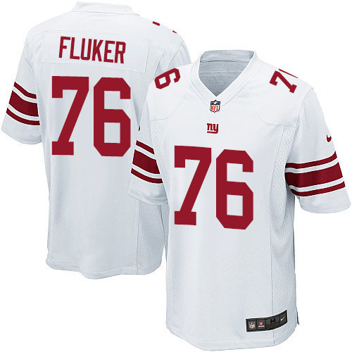 Men's Nike New York Giants #76 D.J. Fluker Game White NFL Jersey