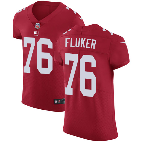 Men's Nike New York Giants #76 D.J. Fluker Red Alternate Vapor Untouchable Elite Player NFL Jersey
