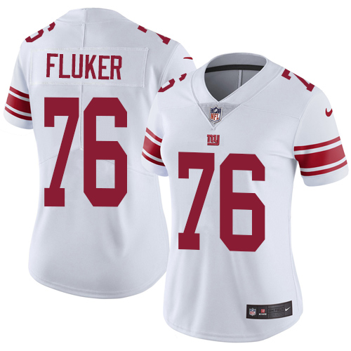 Women's Nike New York Giants #76 D.J. Fluker White Vapor Untouchable Elite Player NFL Jersey