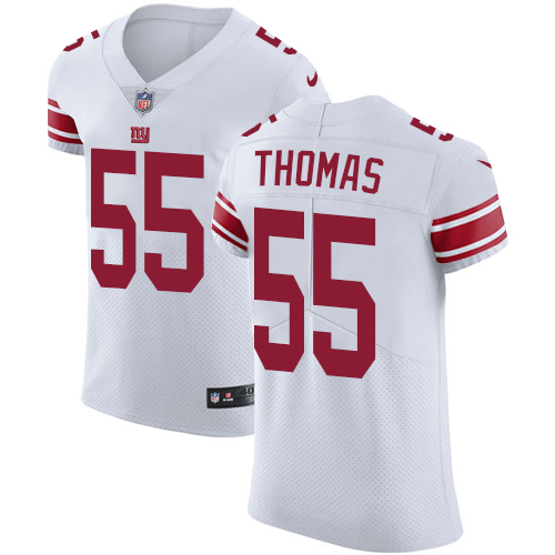 Men's Nike New York Giants #55 J.T. Thomas White Vapor Untouchable Elite Player NFL Jersey