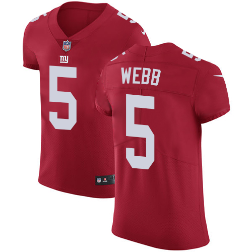 Men's Nike New York Giants #5 Davis Webb Red Alternate Vapor Untouchable Elite Player NFL Jersey