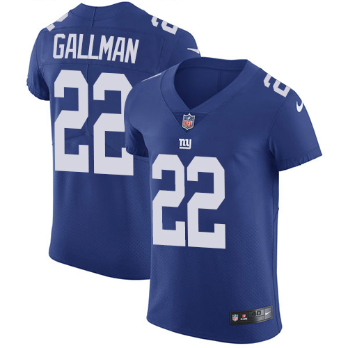 Men's Nike New York Giants #22 Wayne Gallman Royal Blue Team Color Vapor Untouchable Elite Player NFL Jersey