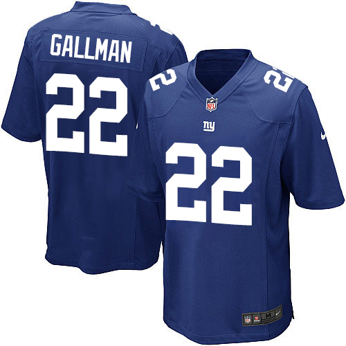 Men's Nike New York Giants #22 Wayne Gallman Game Royal Blue Team Color NFL Jersey