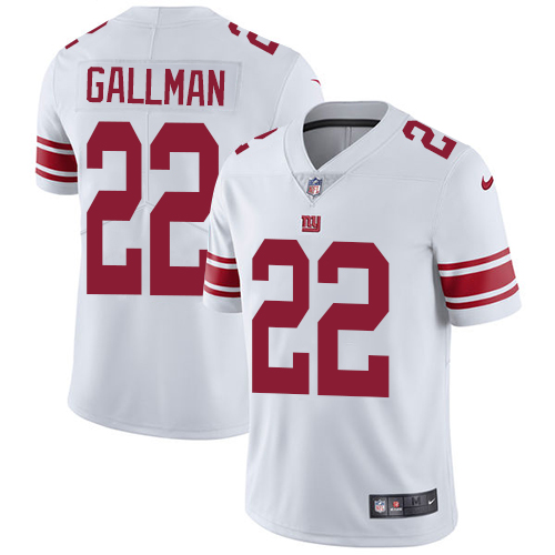 Men's Nike New York Giants #22 Wayne Gallman White Vapor Untouchable Limited Player NFL Jersey