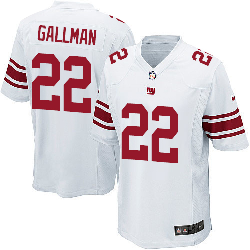 Men's Nike New York Giants #22 Wayne Gallman Game White NFL Jersey