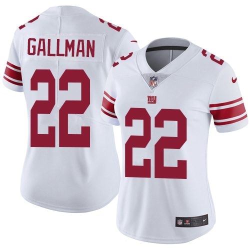 Women's Nike New York Giants #22 Wayne Gallman White Vapor Untouchable Limited Player NFL Jersey