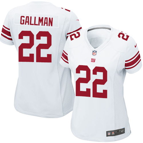 Women's Nike New York Giants #22 Wayne Gallman Game White NFL Jersey