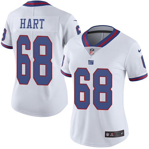 Women's Nike New York Giants #68 Bobby Hart Limited White Rush Vapor Untouchable NFL Jersey