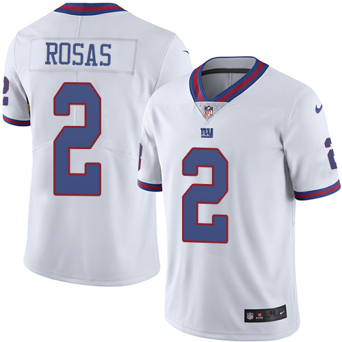 Men's Nike New York Giants #2 Aldrick Rosas Elite White Rush Vapor Untouchable NFL Jersey