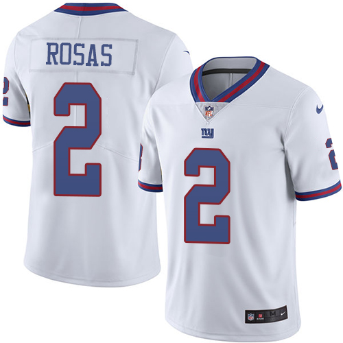 Men's Nike New York Giants #2 Aldrick Rosas Limited White Rush Vapor Untouchable NFL Jersey